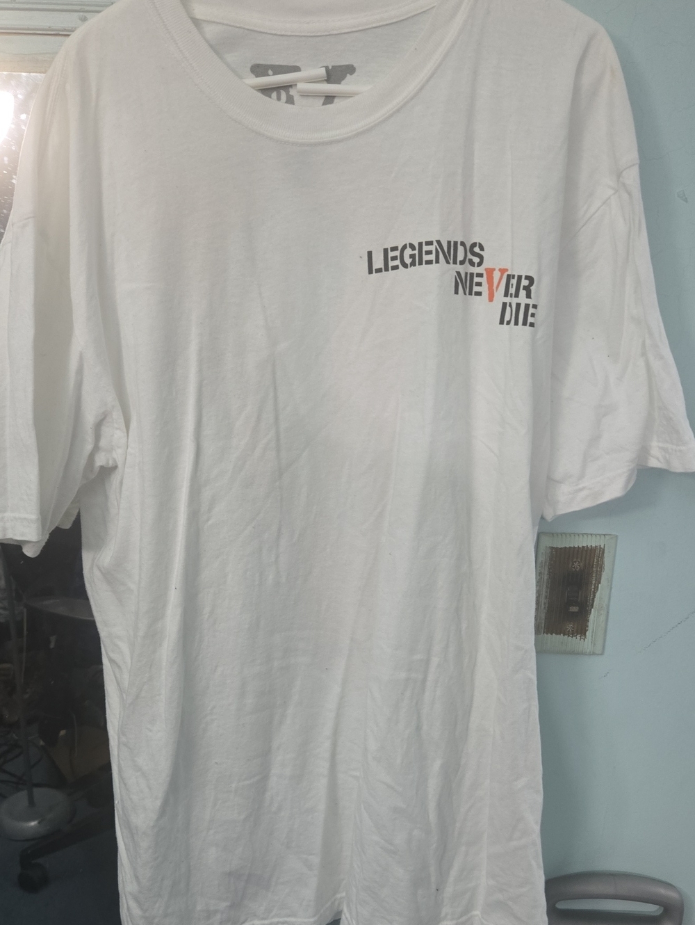 VLONE White "Legends Never Die" Short Sleeve Tee